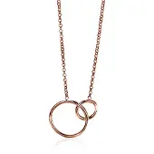 Zinzi zilveren collier rosé verguld ronde vormen 42-45cm ZIC1278R