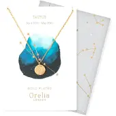 Orelia - Sterrenbeeld ketting - Korte ketting met muntje Stier - 45 cm