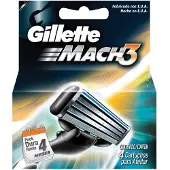 Gillette Mach3 reservemesjes voor heren, 4 stuks