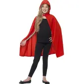 Smiffy Cape met capuchon kind rood