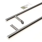 Intersteel Deurgrepen per paar T-schuin 700x85x25 HoH 500 rvs