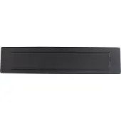 Intersteel Brievenbus met klep/regenrand rvs/mat zwart 340 x 75 mm