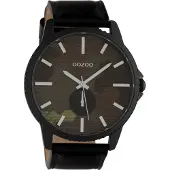 Oozoo Timepieces Zwart/Camouflage horloge C10334 (48 mm)