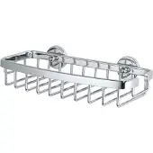 TESA Doucherekje ALUXX, 1 verdieping, vierhoekig, verchroomd, zonder te boren, incl. kleefstrips