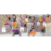 Amscan feestdecoratie swirls Halloween 60,9 cm papier 30-delig