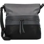 Tom Tailor Schoudertas 'Ellen' stone grey / donkergrijs / zwart