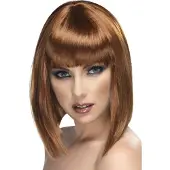 Smiffys Mooie bruine pruik Glam