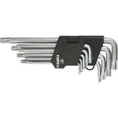 Topex Torx-Schlüsselsatz, Typ L T10-T50 9-tlg. (35D961)