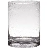 Hakbijl Glass Cilindervaas Archer Soda Bubbles 15x20cm Transparant transparant Keramiek
