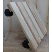 Warentuin Houten trolly vierkant plastic wieltjes
