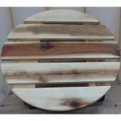 Warentuin Houten trolly rond plastic wieltjes