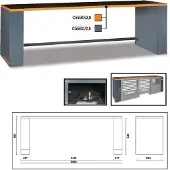 Beta 2.8-m-lange werkbank, voor werkplaatsombinaties C55BG/2,8 - 055000281