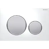 Geberit Sigma 20 bedieningsplaat kleuren:plaat-ring-knop Wit-Mat-Mat