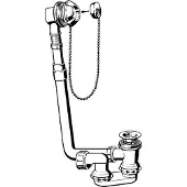 Viega Citaplex badplug- en overloopcombinatie m. stop en ketting 40mm