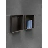 Looox Colour BoX inbouwnis - 60x30x10cm - RVS Zwart mat
