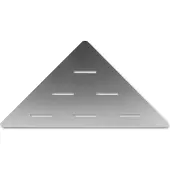 Looox Corner Shelf hoekplanchet 30x22cm RVS Geborsteld
