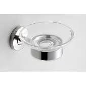 Mueller 304 zeepschaalhouder met glas RVS