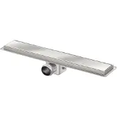 Van den berg douchegoot 60cm met zijuitlaat gesloten design RVS