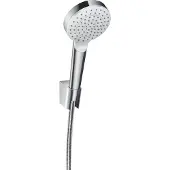 Hansgrohe Crometta 1 straal doucheset ecosmart met slang wit/chroom