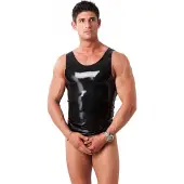 Rimba - Latex Heren Shirt - Zwart M