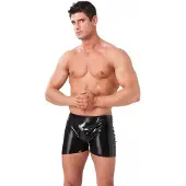 Rimba - Latex Boxershort met open achterkant - Zwart - Maat L