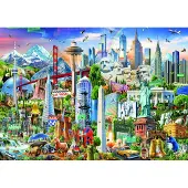 Educa - Puzzel 1500 stukjes - 1500 SYMBOLEN VAN NOORD AMERIKA