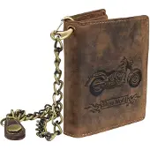 Green Burry GREENBURRY portemonnee Vintage Wallet With Chain Brown Bike bruine