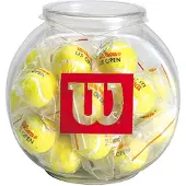 Wilson Us Open Mini-tennisbal Sleutelhanger 24 Eenheden