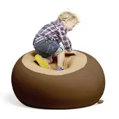 Terapy Stanley Zitzak - Bruin / Zand - 70cm x 70cm x 60cm - Zacht Rekbaar Katoen