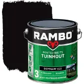 Rambo Pantserbeits Tuinhout Zijdeglans Dekkend Diepzwart 1123 2,5 LTR