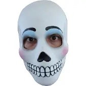 Ghoulish Zwart-wit Dia de los Muertos masker