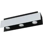 Eglo 97396 Viserba Plafondarmatuur Staal Wit/Zwart - 3 x GU10 5W