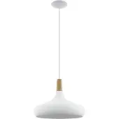 Eglo Moderne Hanglamp Sabinar 40cm Wit Met Houtbruin