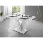 Meubella Eetkamertafel Moris - Hoogglans wit