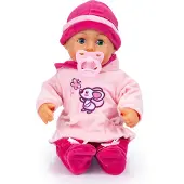 Bayer - Babypop First Words Baby 38 cm in roze