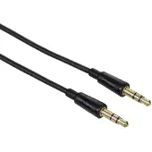 Hama Audiokabel, 3.5mm-jack stekker, stereo, 0.5m, zwart