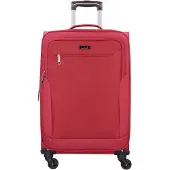 D & n lederwaren Trolley lichtgroen / rood