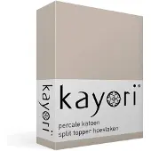 Kayori Split Topper Hoeslaken Shizu Zand (Percal)-180 x 200 cm