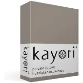 Kayori Hoeslaken Shizu Taupe (Percal)-140 x 200 cm
