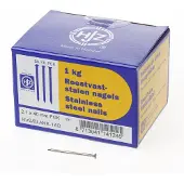 Klusgereedschapshop RVS nagels plat geruite kop 2.1 x 40mm 1kg