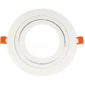 LED line Inbouwspot Aluminium, Rond, Kantelbaar, AR111, Mat Wit