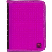 PIXIE CREW etui met siliconen zijkant en pixels 19 cm fuchsia