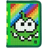 PIXIE CREW etui met siliconen zijkant en pixels 19 cm groen