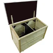 Lutrabox Vuiliszakhouder voor 2 afvalzakken, 98 x 57 x 65 cm