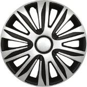 Carpoint Wieldoppen Nardo 16 Inch Abs Zilver/zwart Set Van 4