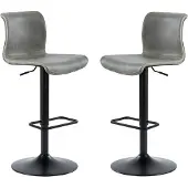 Alora Alora- Barkrukken modern grijs, set van 2