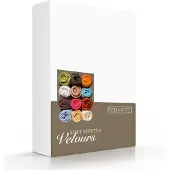 Romanette Hoeslaken Wit (Velours)-2-persoons (140/150 x 200/210/220 cm)