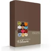Romanette Hoeslaken Taupe (Velours)-2-persoons (140/150 x 200/210/220 cm)