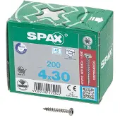Spax 0207000400303 R 88093 Ruko m.Spitze/T-STAR VG Bolkop houtschroef 4 mm 30 mm T-STAR plus RVS A2 200 stuk(s)