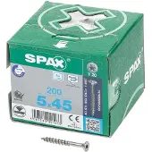 Spax 0197000500453 R 88091 Senkkopf T-STAR TG Verzonken houtschroef 5 mm 45 mm T-STAR plus RVS A2 200 stuk(s)